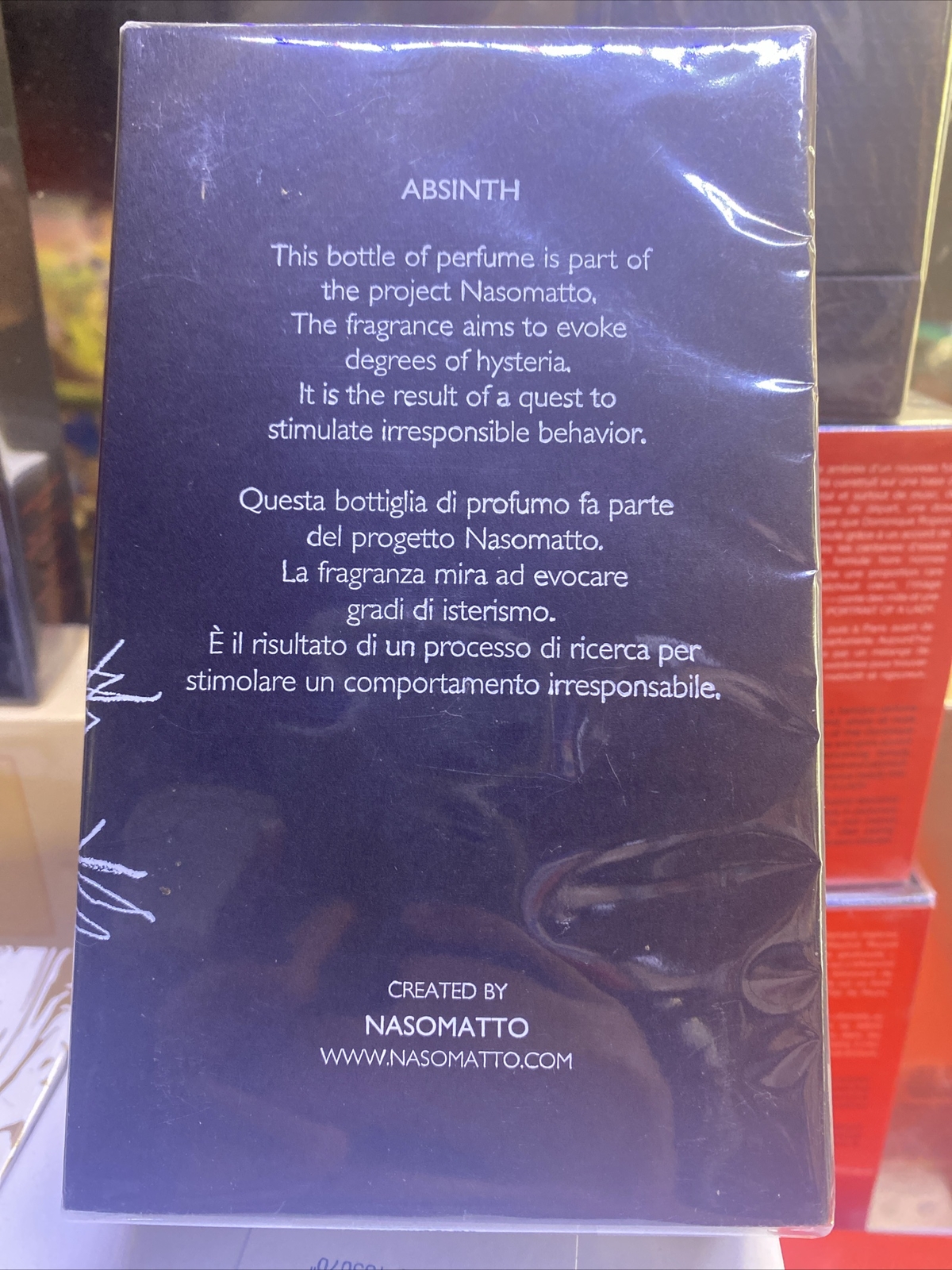 ABSINTH NASOMATTO 1.0 Fl Oz Extrait de Parfum Spray Unisex New In Box & SEALED