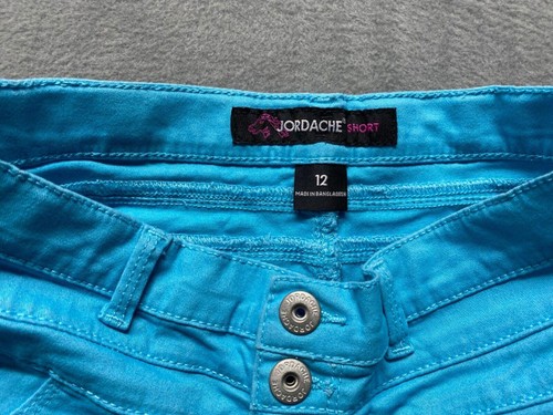 Jordache Girl's Blue Cut Off Shorts with Adjustable Waist Size 12 NWOT - Picture 4 of 8