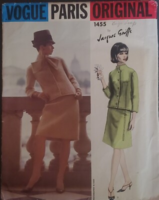 *RARE* Vintage 1960s VOGUE PARIS ORIGINAL 1455 Design by Jacques Griffe UNCUT