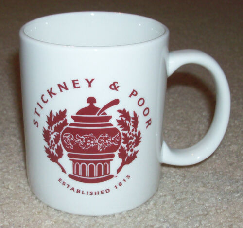 Official STICKNEY & POOR Spice Company Logo COFFEE TEA MUG BOSTON MA 1815