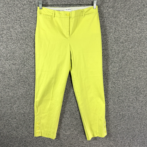 Talbots Damen Größe 6 gelb perfekt geschnitten leichte Sommer-Chinohose
