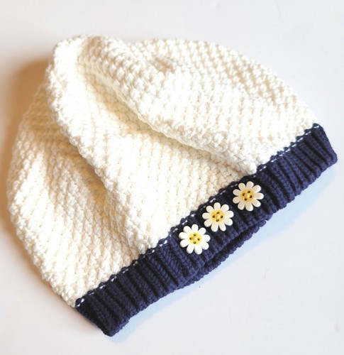 Gymboree Girls Flower Shower sz Large Ivory Button Sweater Hat NWT Spring L - Picture 2 of 3