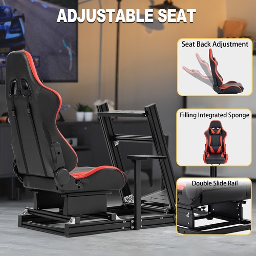 Marada Racing Simulator Cockpit Aluminum with TV Stand & Seat Fit Logitech G920 - Picture 35 of 119