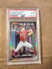 2024 Topps Chrome Big Apple Refractor PSA 8 CONNOR PHILLIPS RC #20 REDS ROOKIE 