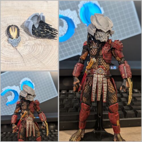 Custom 1/10 scale Neca Samurai Predator Helmet ***MADE TO ORDER*** - Picture 5 of 5