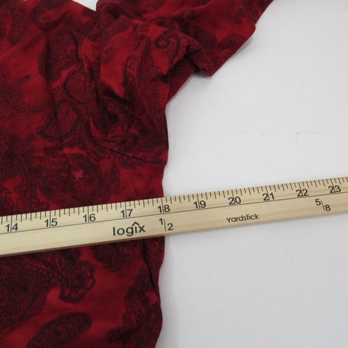 Jones New York Sport Ladies' Turtleneck Red Paisley Size LG - Picture 6 of 8