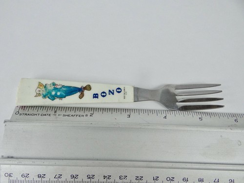 Bozo The Clown Child's Fork White Handle 5.75-Inch Long - Picture 5 of 5