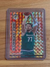 2020-21 Panini Mosaic Straight Fire #8 Luka Doncic
