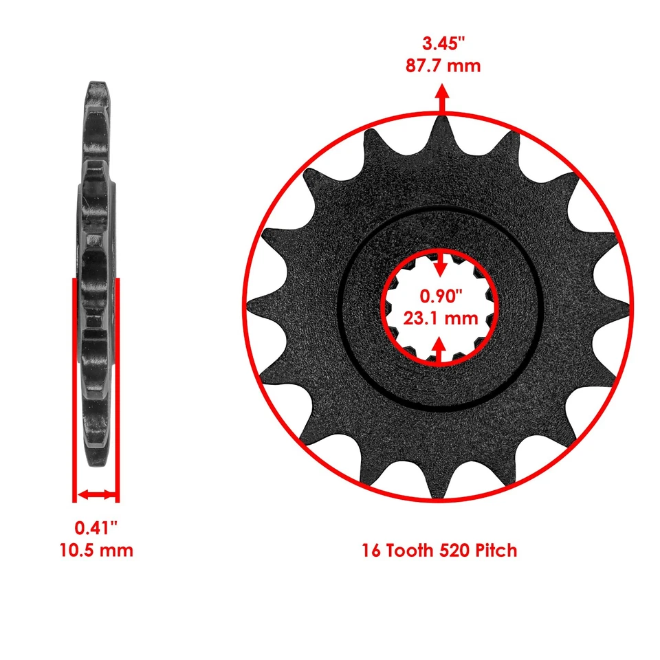 驱动链和链轮套件适用于雅马哈 Fz-6 Fz6 2009 / Fz6R 2009 - 2016 / 黄色 — 第 3/4 张图片