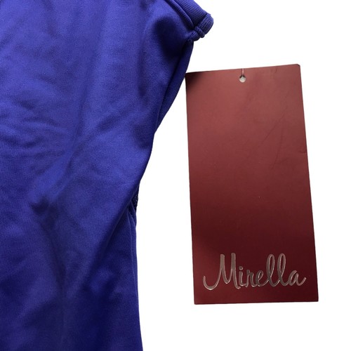 New NWT Mirella Leotard Dance / Gymnastics Purple. Size Women's M. 90% Nylon / - Picture 3 of 11