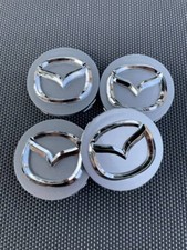 Mazda 4x Gray 56mm2.20in Wheel Center Caps Mazda 356 Miata Rx 8 Cx3579