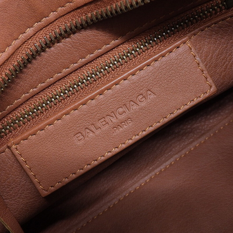 BALENCIAGA Blackout Mini City 2WAY Bag Handbag Leather Brown BALENCIAGA Blackout Mini City 2WAY Bag Handbag Leather Brown