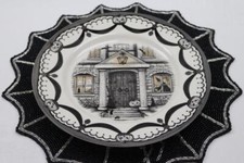 ROYAL STAFFORD HALLOWEEN HAUNTED HOUSE DINNER PLATES-MADE ENGLAND -SET OF 2- NEW