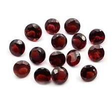 AAA Natural Garnet Faceted Round Shape Loose Gemstone