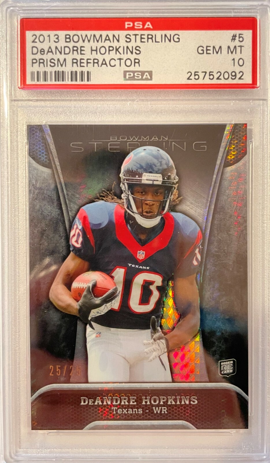 DeAndre Hopkins Bowman Sterling #5 Prism Refractor