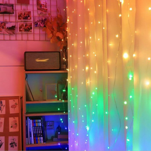 Rainbow 3M 280 LED Curtain Fairy Lights Wedding Indoor Outdoor Christmas Party - Picture 4 of 12