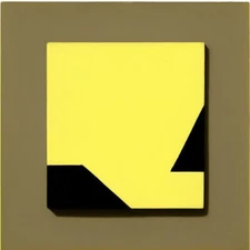 Medium Abstract Painting 2x2 ft. Post-Modernism Geometric Demrin Cubism II NEW