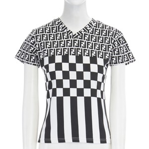 fendi shirt black and white