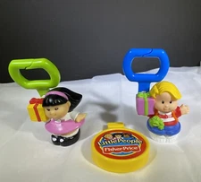 Mattel Fisher Price Little People Car Seat Hangers Whistle Boy Girl Cake Present