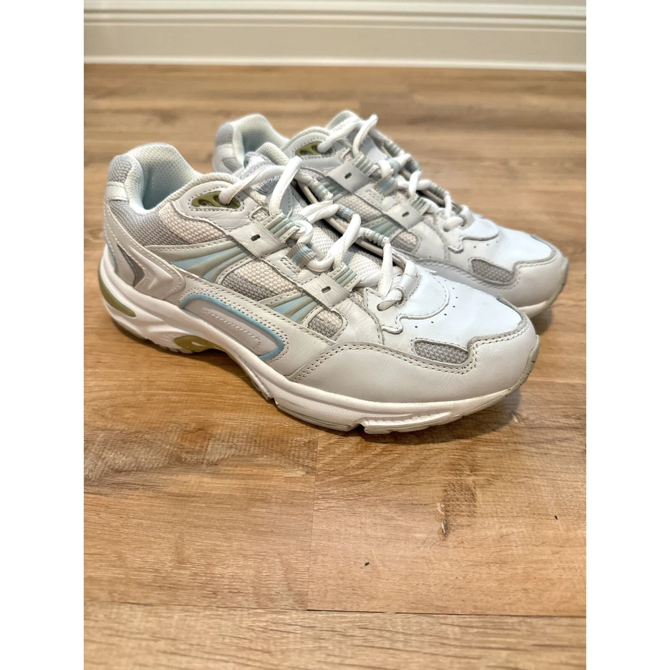 Zapatilla deportiva para mujer Vionic Orthaheel X-Trainer de cuero blanco movimiento triplanar talla 7” Foto 2 de 4