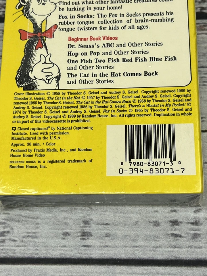 NEW THE CAT IN THE HAT COMES BACK Dr. Seuss VHS Movie - Factory Sealed - Image 3 of 4