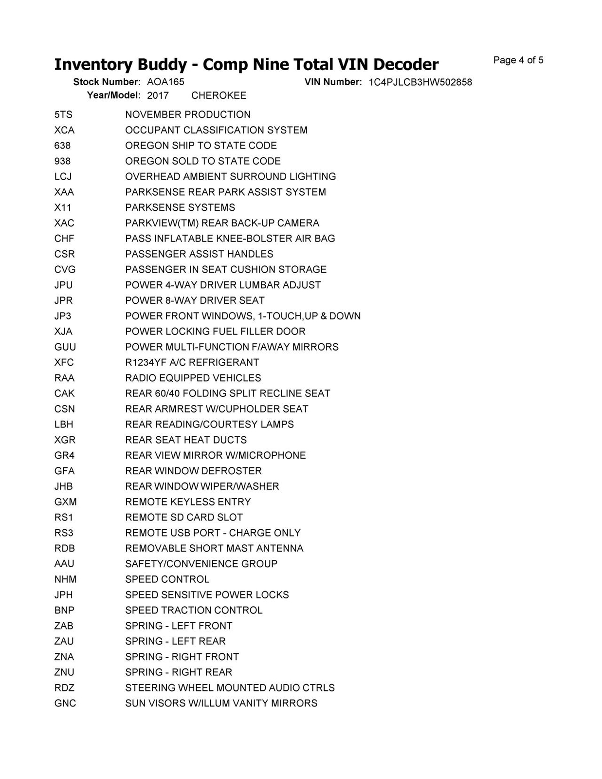 Used Left Door Control Module fits: 2017 Jeep Cherokee Door door mounted front d