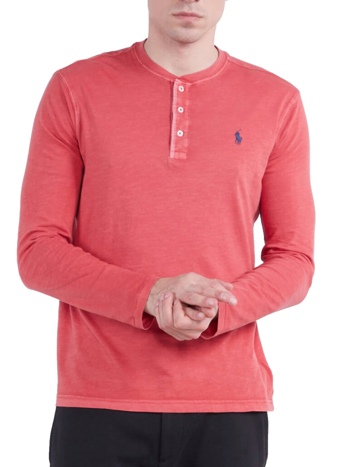 Polo Ralph Lauren Grandfather Shirt Slub Henley T-Shirt Opa Sweater Sweatshirt S