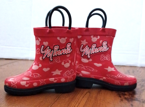 MINNIE MOUSE BOOTS GIRLS SIZE 5 Red Pre-owned - Picture 11 of 15