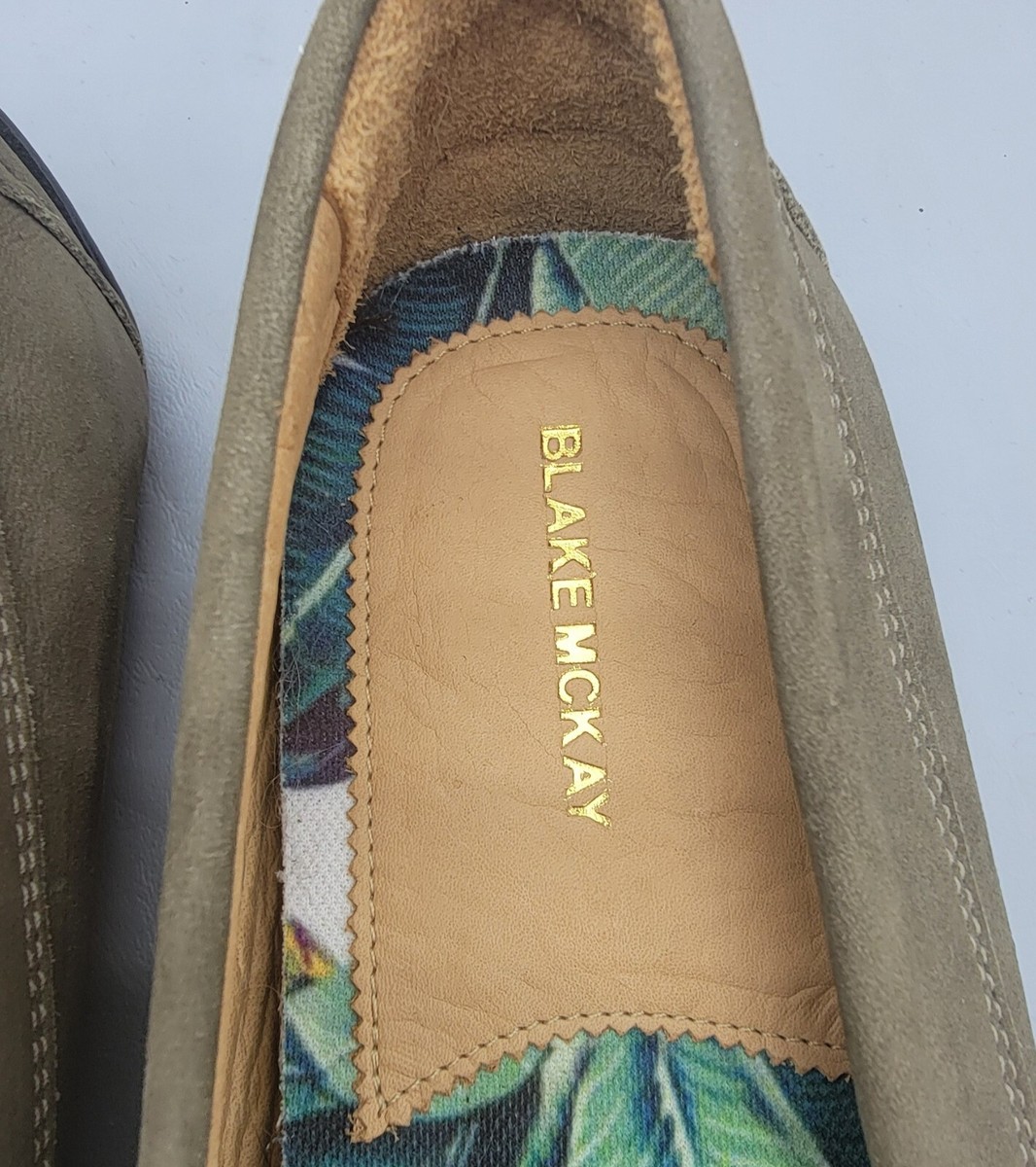 Blake McKay Jasper Penny Loafer Moccasin Olive Leather Mens  display picture 3