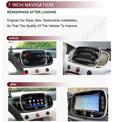 Android 13 For FIAT 500 2016-2019 Car Radio Stereo Apple Carplay GPS Navi Wifi - Picture 3 of 20