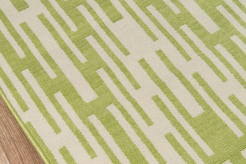 Momeni Baja Ikat Polypropylene Green Indoor Outdoor Rug 6'7" X 9'6" - Picture 3 of 4