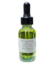 Savvy Eco Living Organic Grapeseed Oil Cold Pressed In Glass Bottle 1 oz