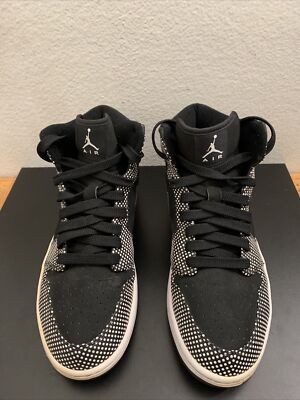 2008 Nike Air Jordan 1 Retro Black White 136065-011