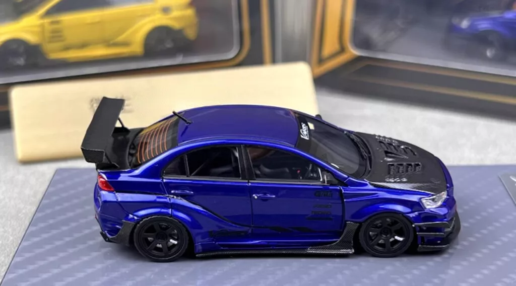 404Error 1:64 Blue Lancer EVO X Varis Widebody Model Diecast