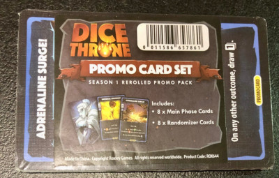 Dice Throne: Season One Rerolled S1 Promo Cards Set Pack Board Game Roxley - New