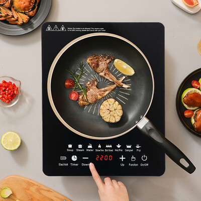 2200W  Portable Kitchen Countertop Induction Cooktop Burner Electric Hot Stove