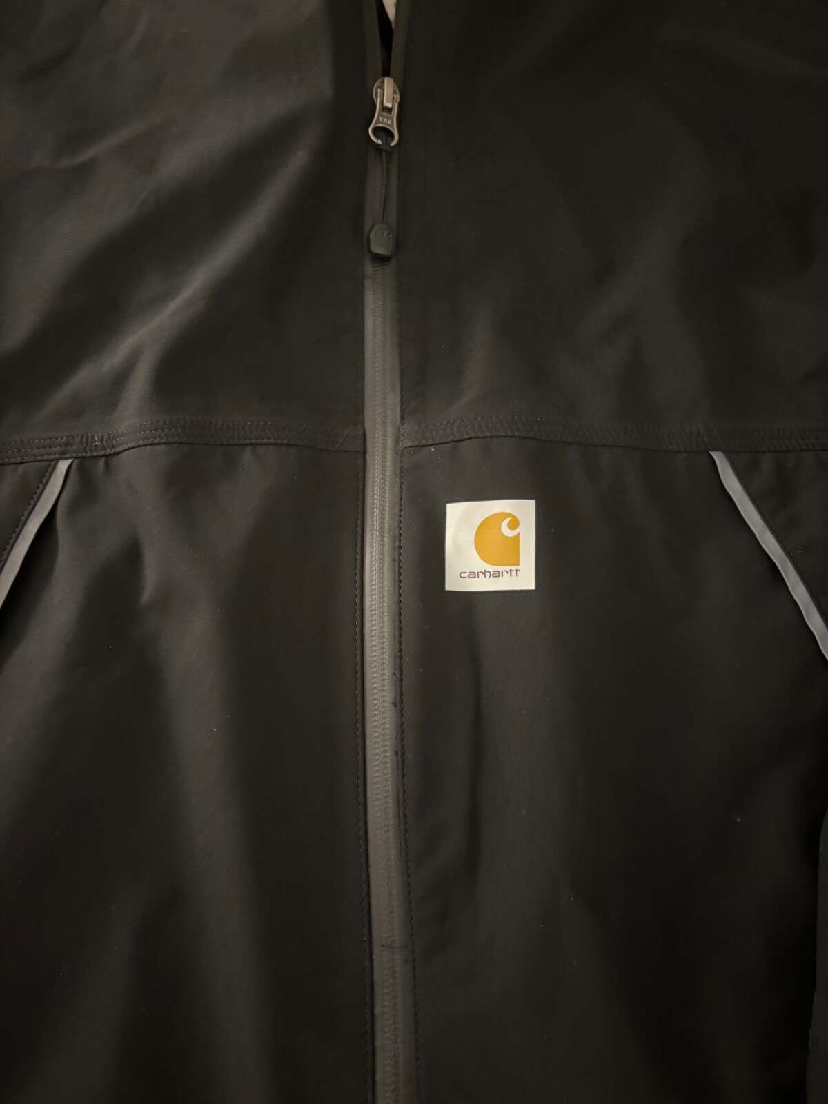 Carhartt J162 Storm Defender Black Waterproof Rare Relaxed Mens Medium Jacket image 4