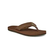 SANUK Men's BEER COZY STACKER SUEDE Sandals - 1119338 - BRN - Size 8 - NWT