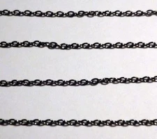 50 feet GUN METAL Black Oval CABLE Chain 2mm x 3mm Shiny Links~ Nickel/Lead Free