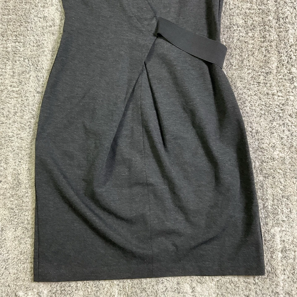 Платье Kenneth Cole New York Hilary женское 4 собранное в Рюш серое с V-образным вырезом платье на молнии - Изображение 4 из 4