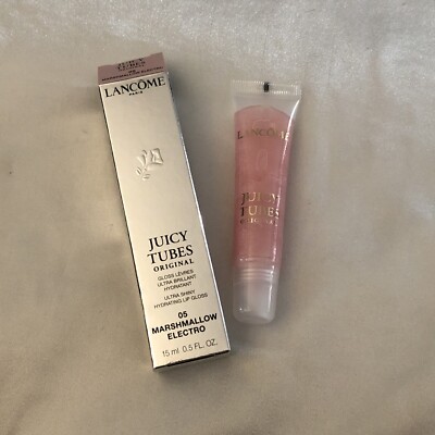 Lancome Juicy Tubes Ultra Shiny Hydrating Lip Gloss 05 Marshmallow Electric NIB