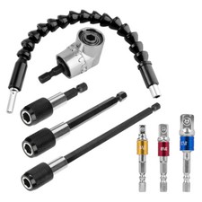 9x Socket Bits Adapter Set Hex Shank Impact Drill Driver Bar Wrench Extension