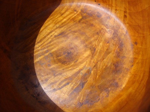 Vtg Wood Burl Bowl Hand Crafted Folk Art Centerpiece Pedestal Signed Dated 1937 - Picture 15 of 15