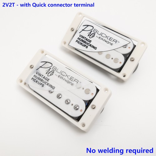 Per Gibson Epiphone ProBucker Humbucker Pickup 2V2T Set Cablaggio Push Pull - Foto 9 di 28