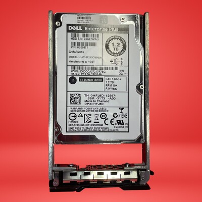 Dell 1.2TB 10K 2.5'' SAS 6Gbps Server HDD w/Caddy HUC101212CSS600 HFJ8D