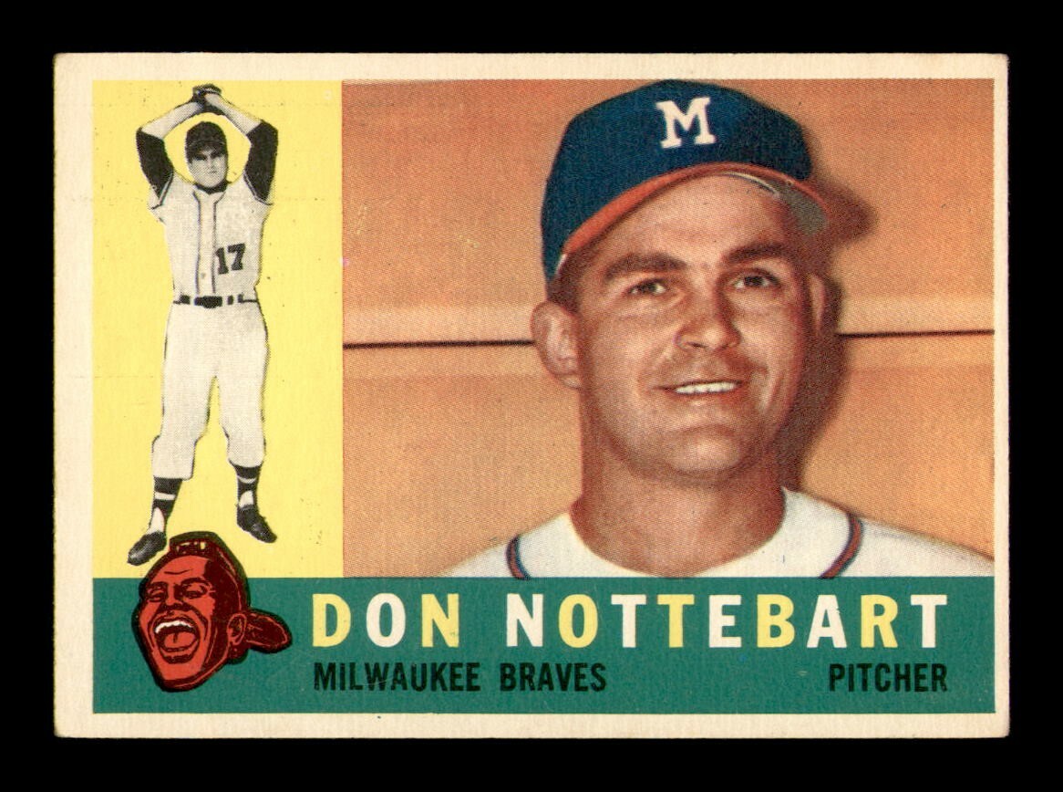 1960 Topps #351 Don Nottebart EX-MINT Condition OBGcards Vintage Baseball