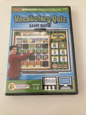 VOCABULARY QUIZ GAME SHOW Lakshore Interactive Whiteboard Grade 1-3 PC/MAC NEW