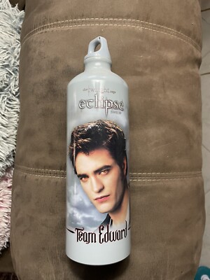 Rare Twilight Eclipse Team Edward Grey Aluminum 10.5''  Water Bottle New