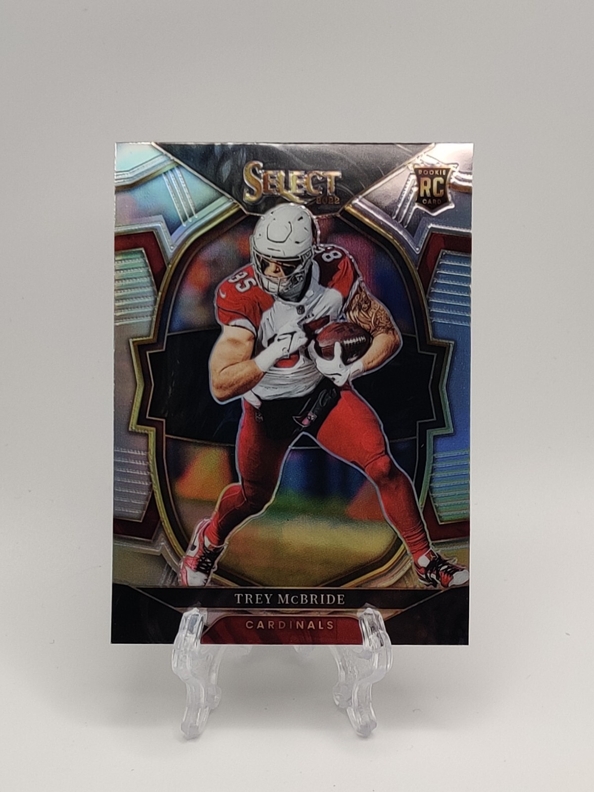 2022 Select Football Trey McBride #11 Rookie Card Silver Prizm Concourse Level