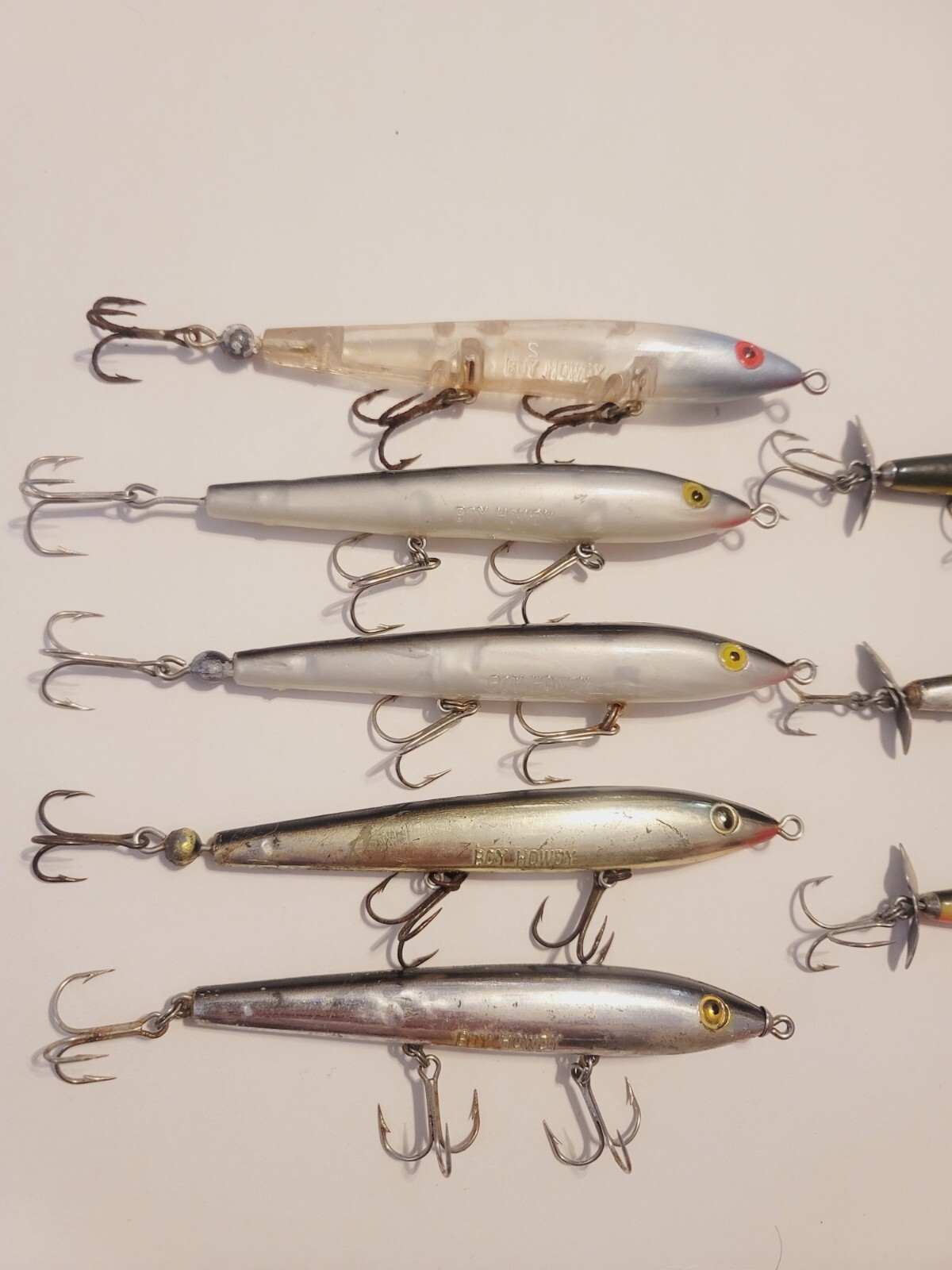 (8) Vintage Cotton Cordell Boy Howdy Top Water Fishing Lures Lot of 8